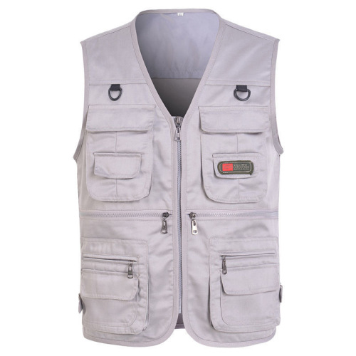 Spring and summer mesh vest for middle-aged people fishing four-season multi-pocket vest for men spring and autumn casual tactical vest on behalf of