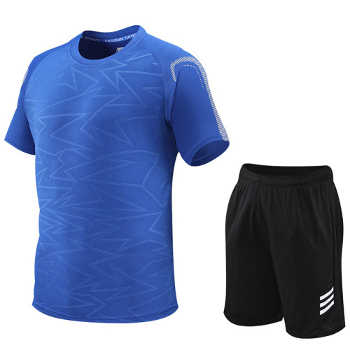 Men's summer morning running short-sleeved T-shirt shorts new couple outdoor running quick-drying sports suit