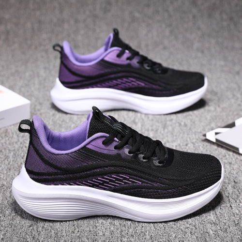 Spring new women's shoes sports shoes soft sole lightweight non-slip student running shoes mesh breathable travel casual shoes for women
