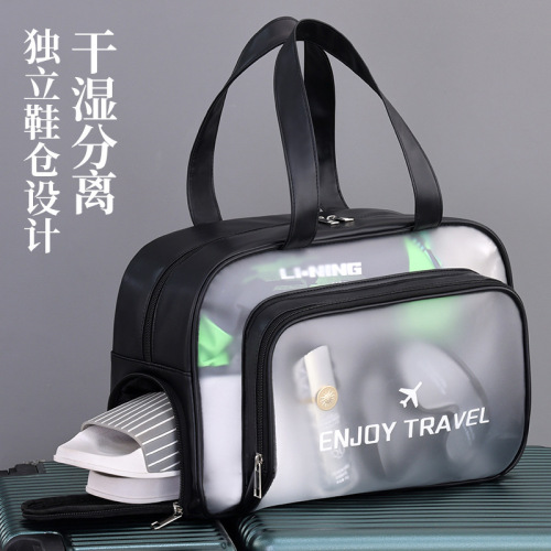 Double-layer swimming storage bag, travel dry and wet separation, special waterproof beach bag, large capacity seaside equipment swimsuit bag
