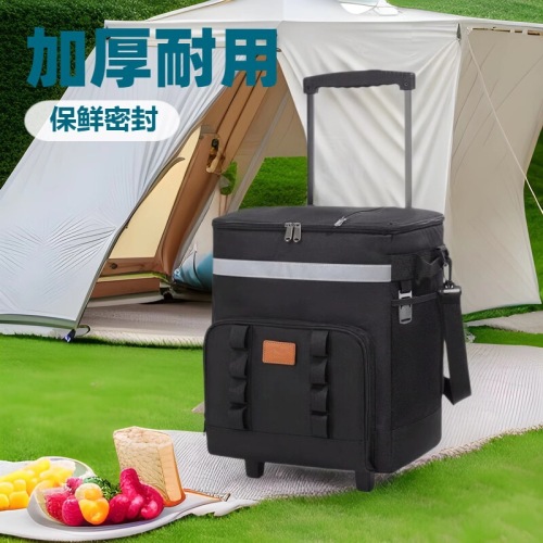 Cross-border travel pull-along ice bag outdoor convenient picnic bag car-mounted cooling box large capacity wheelable insulation bag insulation box