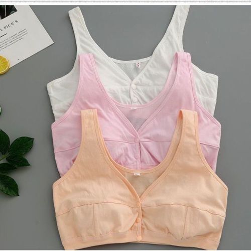 Maternity Bra for Pregnant Women - Soft Pure Cotton, Front-Closure Mother's Nursing Bra Style, Wire-Free Underwire Bra