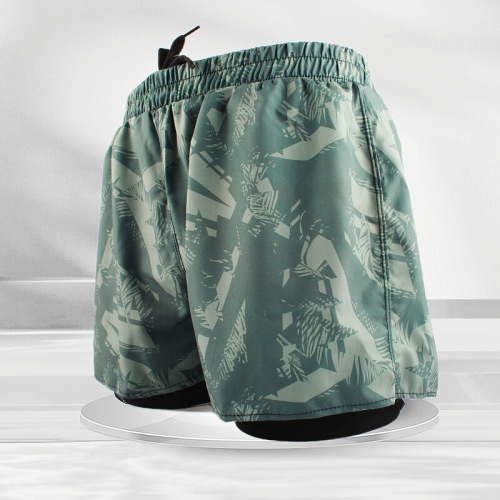 Men's sports shorts, popular summer double-layer quick-drying swimming trunks, anti-embarrassing swimming trunks, running fitness training shorts
