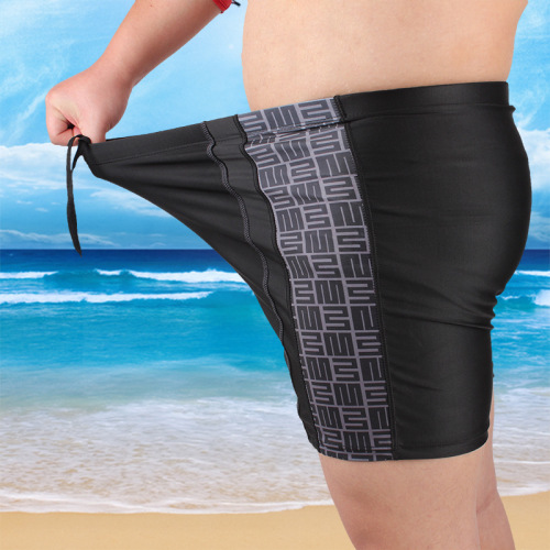 Men's swimming trunks with extra fat and fat men's large size adult five-point loose quick-drying swimsuit for men wholesale large size swimsuit