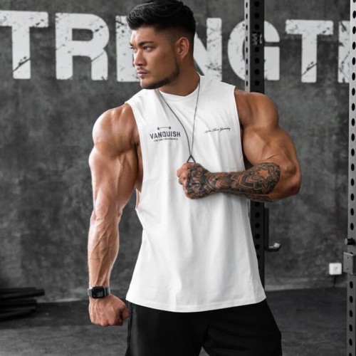 Muscle Fitness Brothers new summer fitness vest Men's outdoor running leisure sports trendy brand sleeveless T-shirt