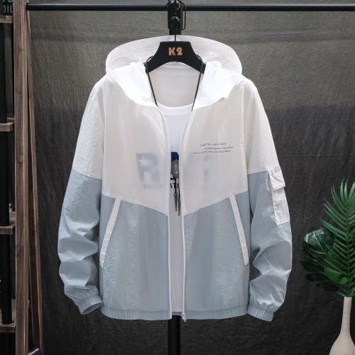 Summer men's sun protection clothing, ultra-thin breathable sun protection clothing, trendy Korean style handsome ice silk thin sun protection shirt jacket