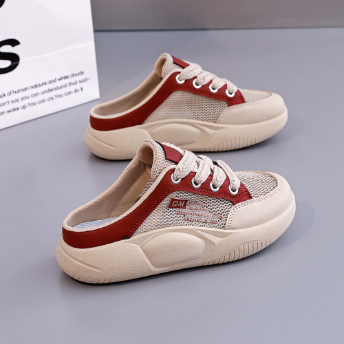 Shit-stepping Baotou Slippers for Women 2025 New Summer Hollow Single Mesh Slippers Thin Mesh Shoes 6682-2
