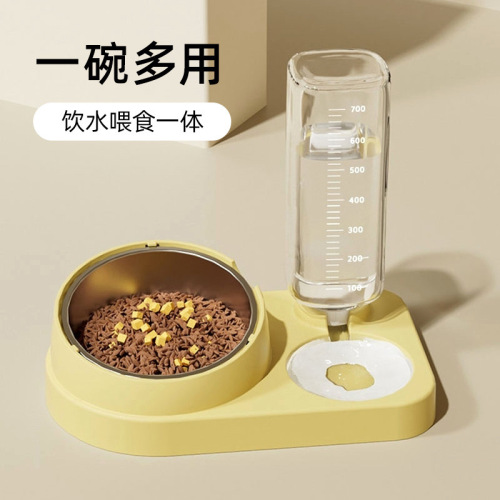 Cat bowl, cat food bowl, dog bowl, dog bowl, double bowl, cat food bowl, drinking water bowl, pet rice bowl, factory ready stock
