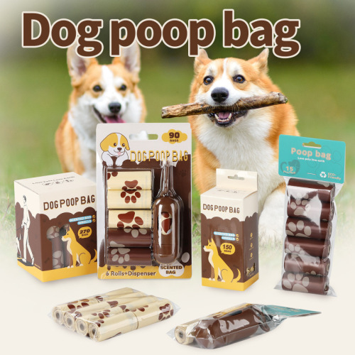 Cross-border temuTK disposable pet garbage bag, environmentally friendly dog ​​poop bag dispenser, recycled material poop bag