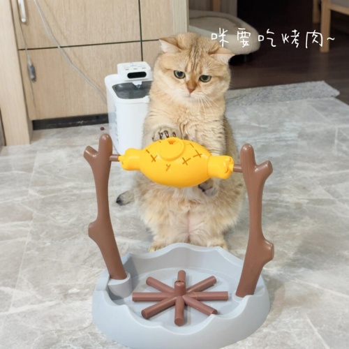 Barbeque rolling and leaking food cat toy cat funny stick pet educational automatic feeder automatic cat funny toy