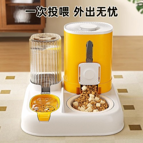 New automatic cat feeding water feeder dog bowl and cat basin two-in-one water dispenser cat bowl pet supplies wholesale