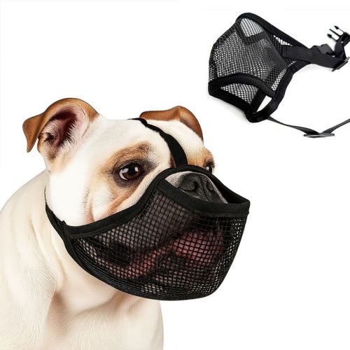 Short-nosed dog muzzle French Bulldog Teddy small and medium-sized dog protective restraint muzzle to prevent accidental eating and biting mesh breathable