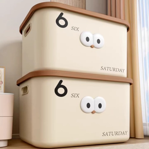 Desktop storage box, two-pack, Big Mac, large-capacity storage box, thickened storage box with lid, dust-proof storage