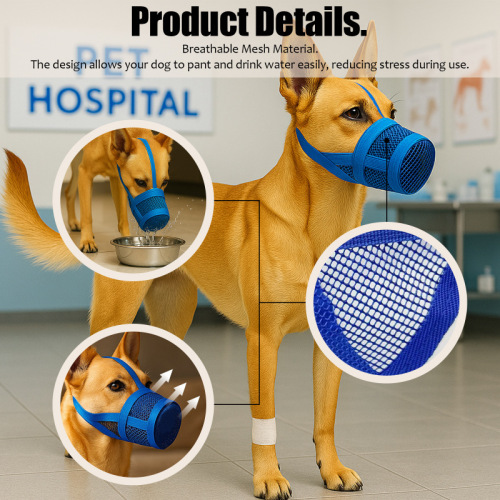 Dog muzzle for small and medium-sized dogs, anti-eating and anti-biting mask, dog anti-accidental eating, anti-licking mesh muzzle for puppies