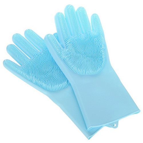 Multifunctional cleaning gloves, pet silicone massage bathing hair removal brush, dog and cat bathing gloves, anti-scratch and bite