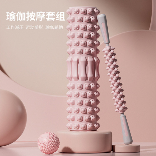 Foam roller mace yoga column back muscle fascia relaxation massager EVA Langya calf shaping roller
