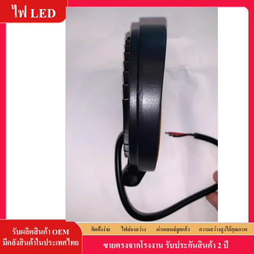 ไฟสปอตไลท์ LED 27 ดวง ทรงกลม สีเหลือง กันน้ํา 12V-30V