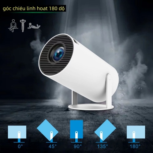 Máy chiếu Mini Projector  4K Android 11.0 kết nối nhiều thiết bị độ phân giải full