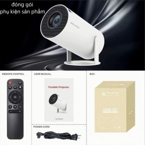 Máy chiếu Mini Projector  4K Android 11.0 kết nối nhiều thiết bị độ phân giải full