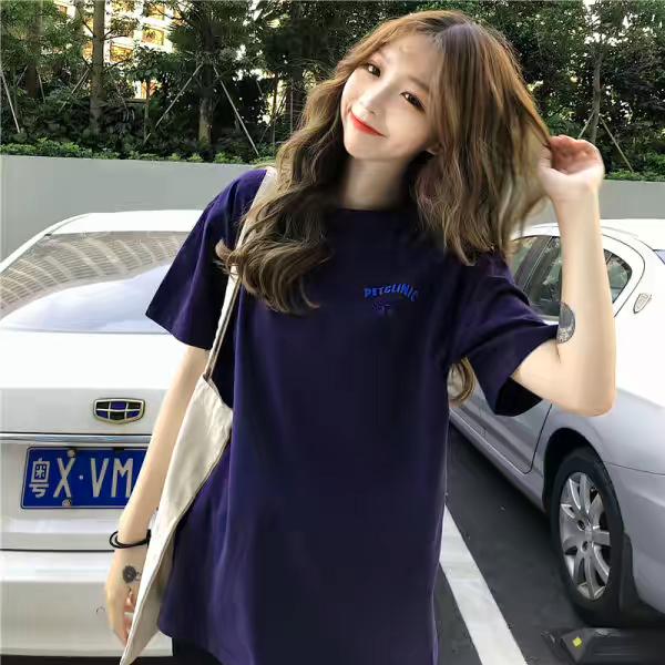 Short sleeve t-shirt female Korean version summer loose Harajuku BF style foreign style bottom coat mourning students on clothes