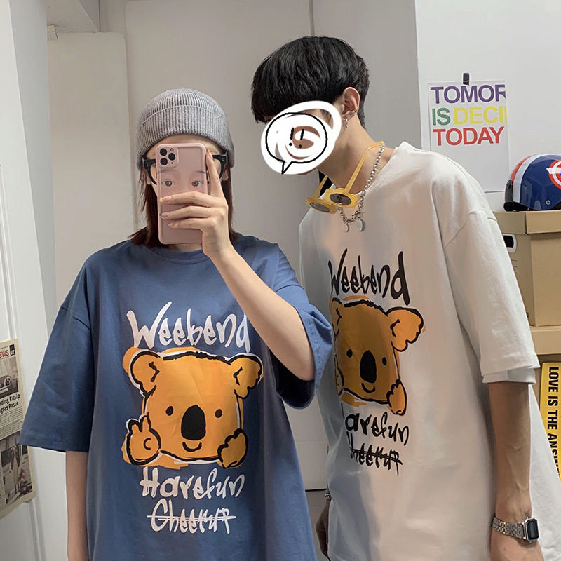 New couple's wear new summer Korean student's versatile Fashion Top loose short sleeve T-shirt