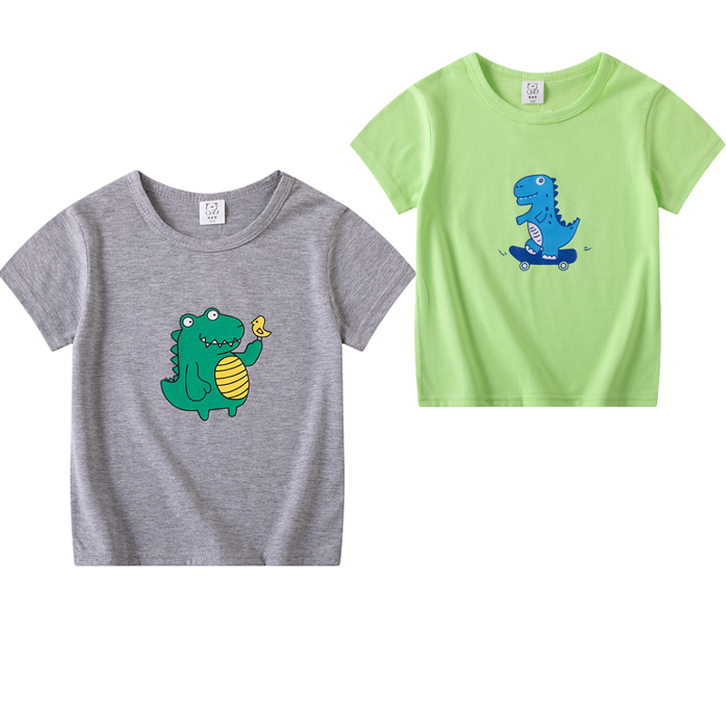 100-110-120 children's clothing wholesaler wholesales new summer sweat absorbing T-shirt for Chinese University Students and casual top for boys and girls