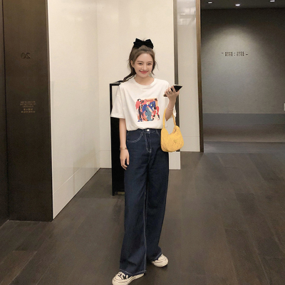 Simple fashion T-shirt women's 2021 summer new women's short sleeve T-shirt women's top loose Korean version