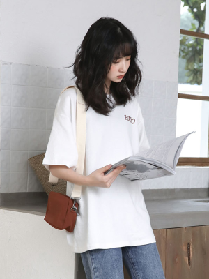 Short sleeve T-shirt women's loose summer clothes Harajuku BF style new Korean fashion student half sleeve top T-shirt women