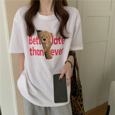 Short sleeve T-shirt women's fashion new summer loose cartoon print student