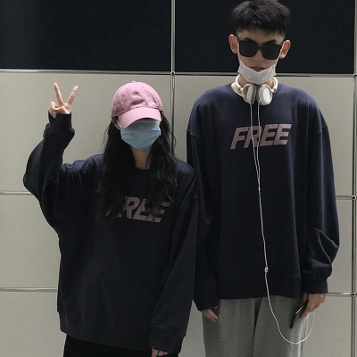 Vintage Vintage sweater women's round neck loose ins trendy couple's 2021 autumn thin long sleeve jacket