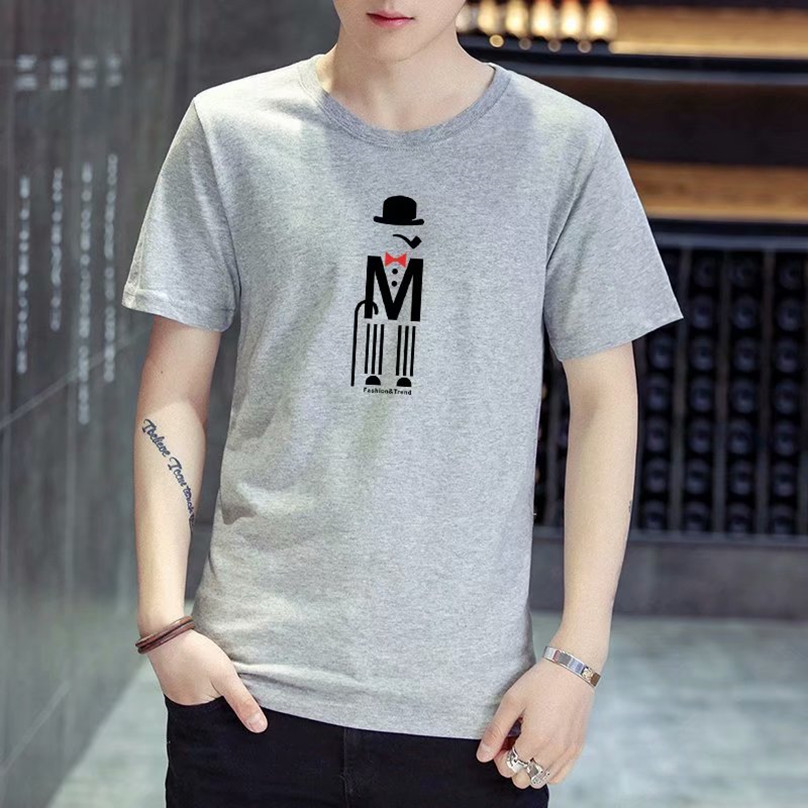 Youth short sleeve T-shirt 2020 new summer fashion multi color clothes pure cotton half sleeve large bottomed T-shirt man