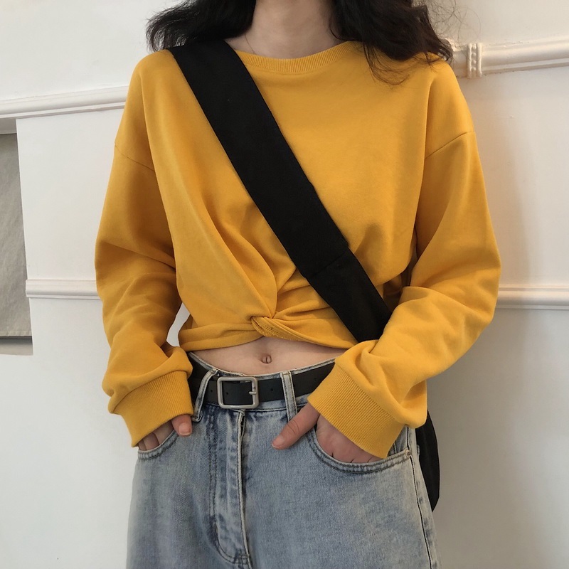 High waist short women's sweater 2021 NEW