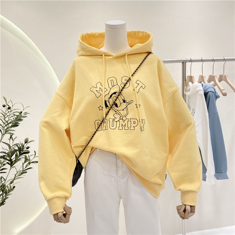 Autumn and winter printed blouse women's sweater Plush