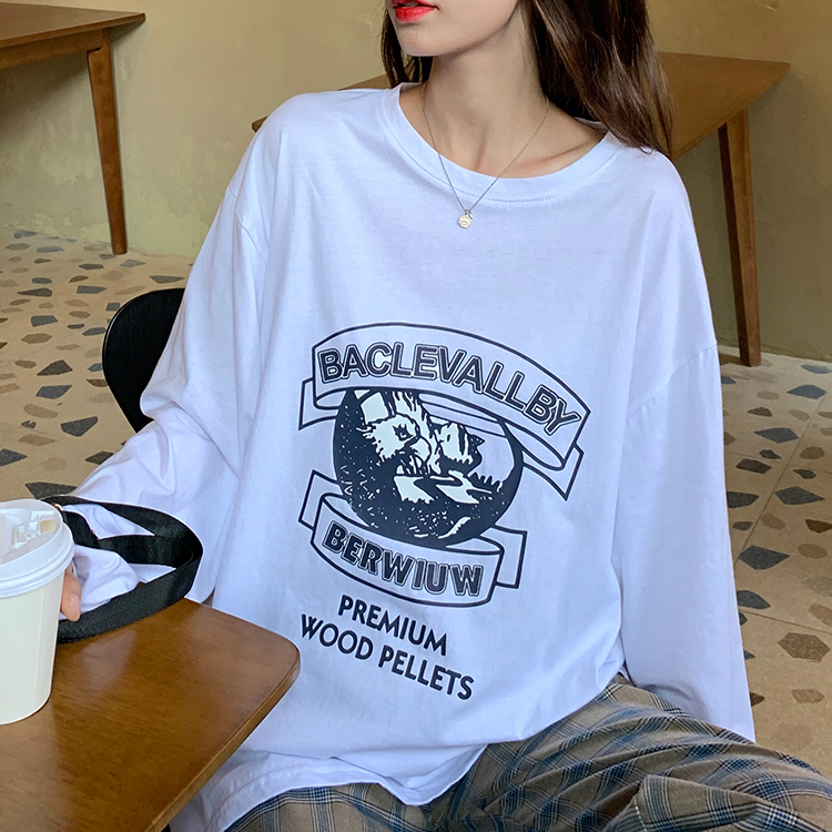 Spring and autumn new long sleeve T-shirt women's thin bottomed shirt Pullover