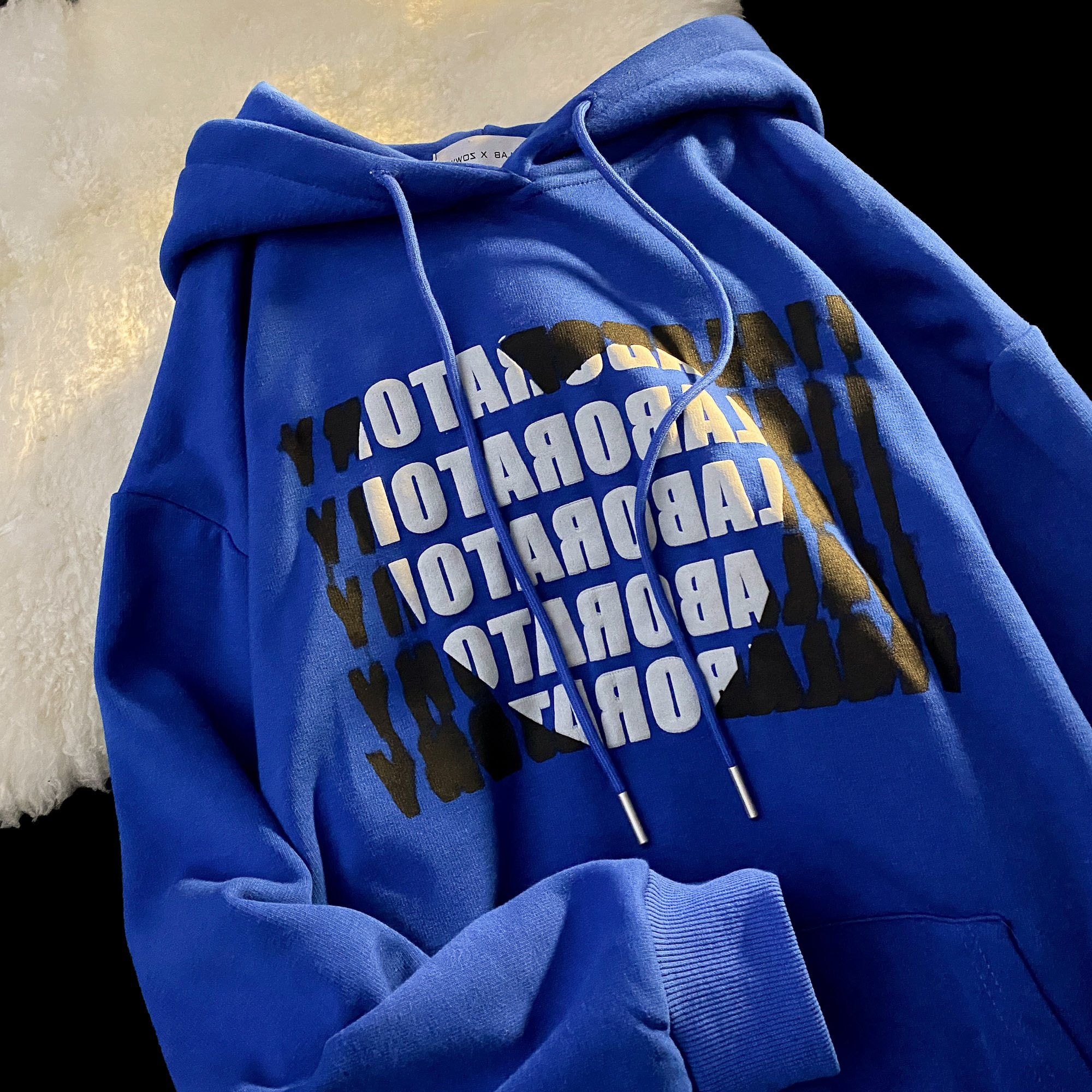 Guochao retro Klein blue sweater for women in autumn and winter