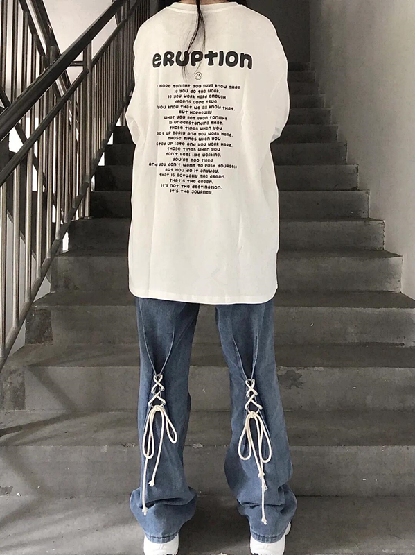 Spring and autumn new round neck letter printed sweater for female students Korean loose casual fashion ins thin clothes on long sleeves
