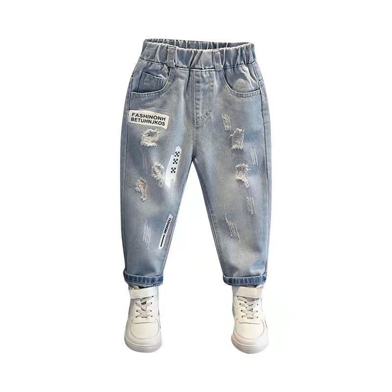 Children's wear boys' pants spring 2021 new children's foreign style Korean spring pants spring jeans fashion