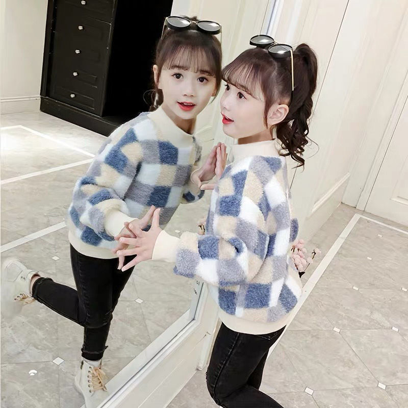 New baby cotton padded sweater winter 2021 children's warm boys' and girls' top with cotton thickened fashion