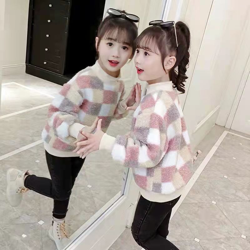 New baby cotton padded sweater winter 2021 children's warm boys' and girls' top with cotton thickened fashion