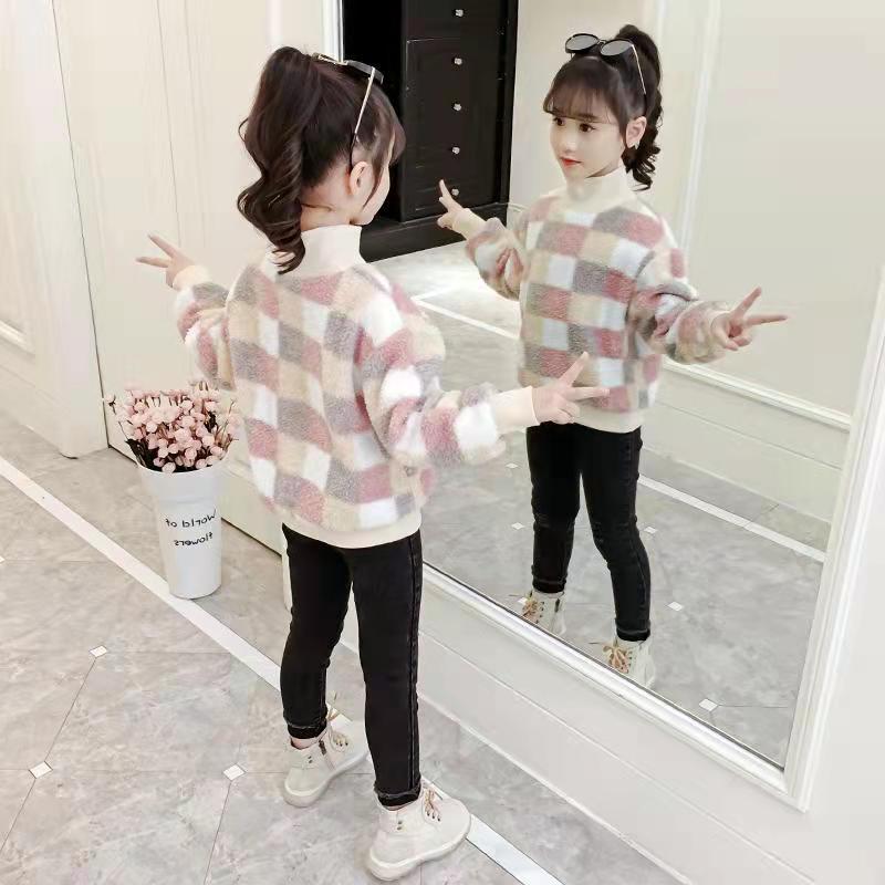 New baby cotton padded sweater winter 2021 children's warm boys' and girls' top with cotton thickened fashion