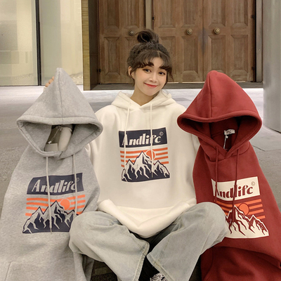 Plush and thickened sweater women's autumn and winter versatile coat 2021 new loose Korean white Japanese top