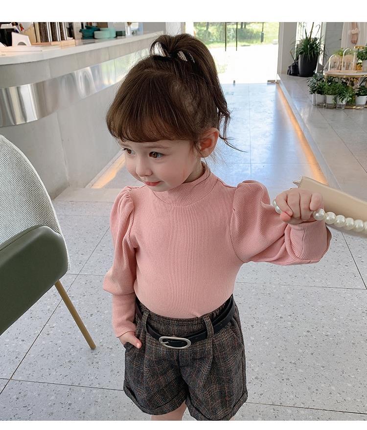  girls' autumn dress new princess sleeve Korean casual children's T-Shirt Baby exotic spring and autumn bottomed shirt