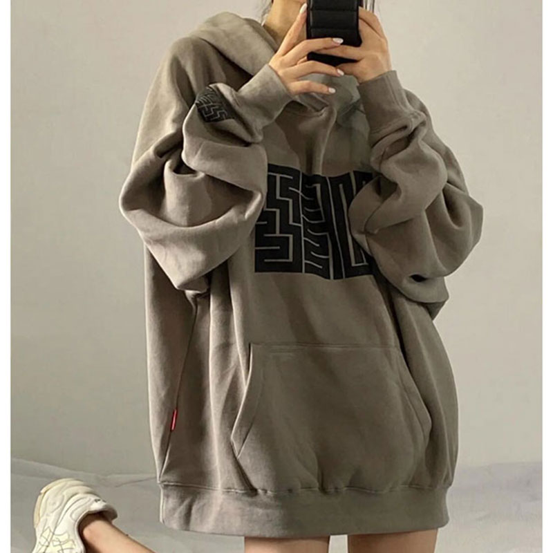 American retro sweater spring and autumn thin loose coat