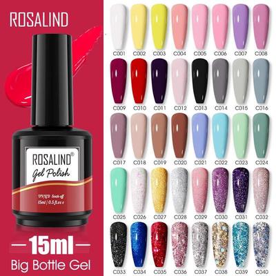 Rosalind nail polish new 40 color vegetable nail polish 15ml plastic bottle Barbie Nail Polish