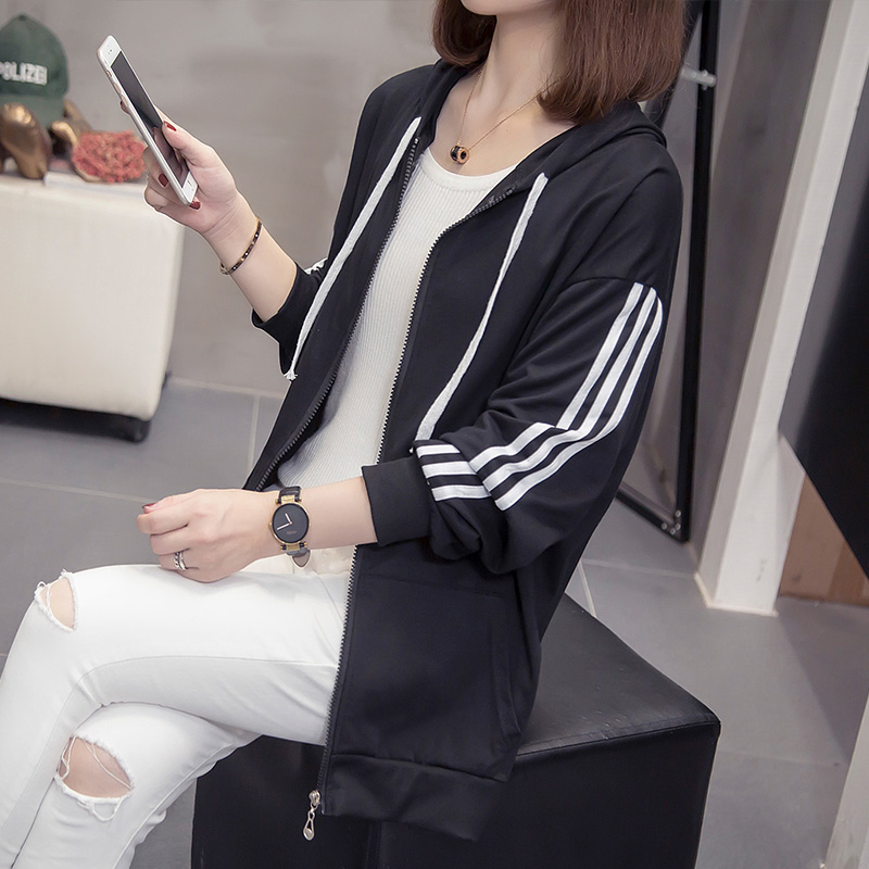 926# (real shot of 65 fish scales) fat mm large student thin simple sweater for women 200kg with a small coat outside