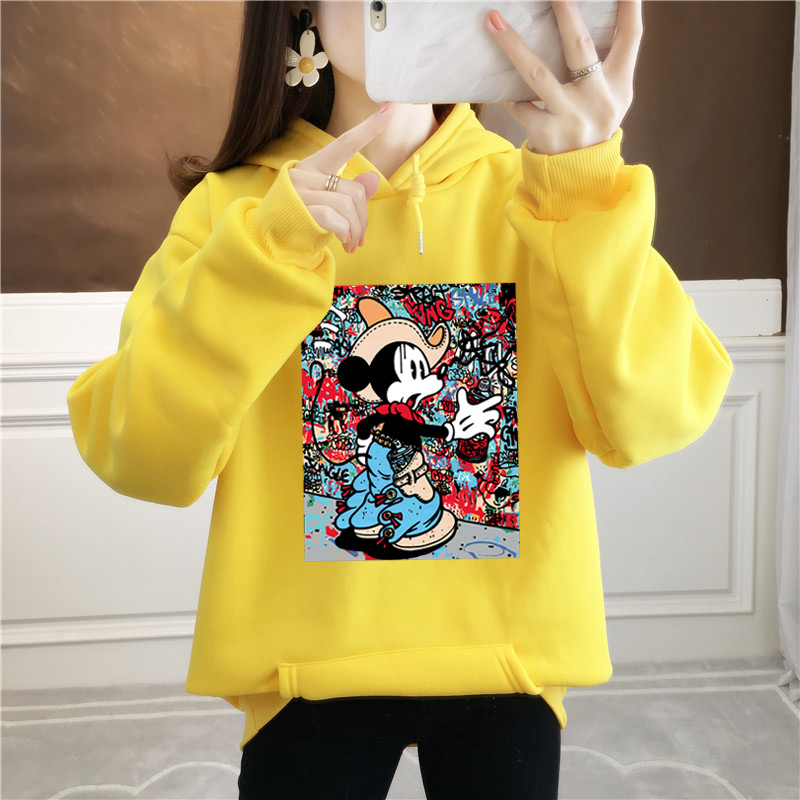 9770 real shot 190g 250g Plush thickened sweater women's casual loose Couple Dress Hooded