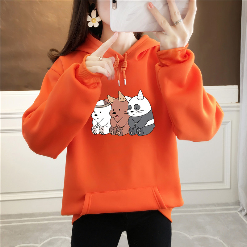 9688 real shot 190g 250g Plush thickened sweater women's casual loose Couple Dress Hooded