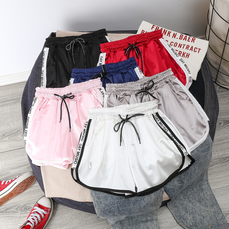 Real shot 8016# Korean version loose large fat mm thin wide leg sports shorts women's running fitness