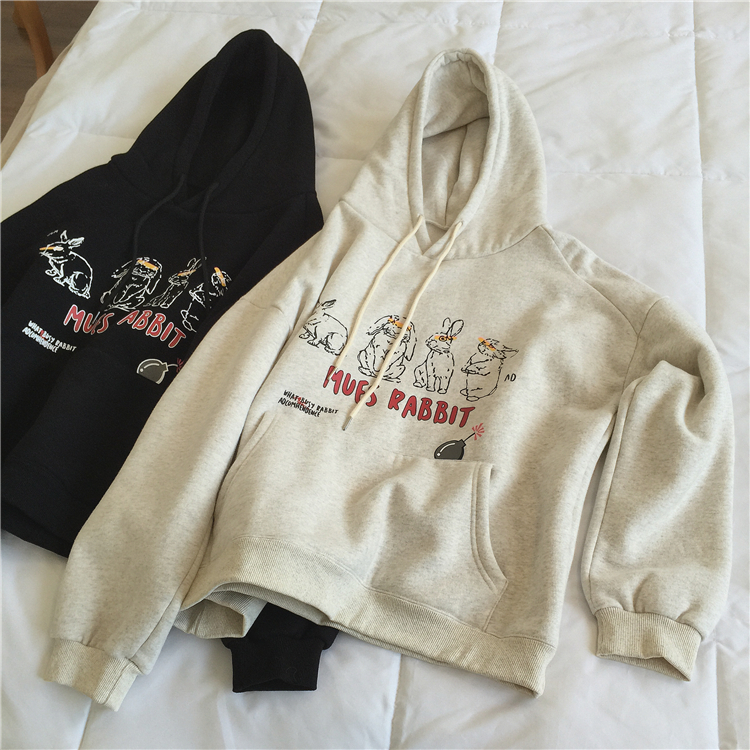 Hooded women's aw2021 new Korean Harajuku style lazy ins loose coat