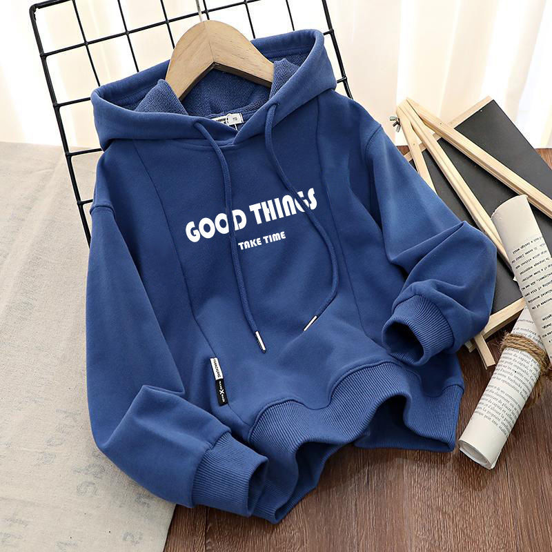 Boys' spring, autumn and winter hooded sweater new Korean version of middle school and university children's coat ins trendy, cool and handsome, put on clothes outside